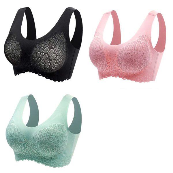 3pcs Latex Bra Seamless Bras For Women Underwear BH Push Up Bralette With Pad Vest Top Bra - Image 24