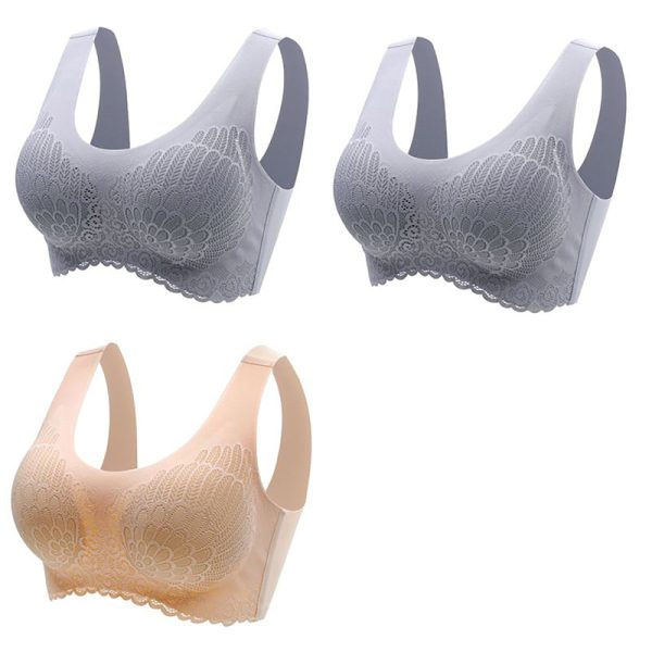 3pcs Latex Bra Seamless Bras For Women Underwear BH Push Up Bralette With Pad Vest Top Bra - Image 21