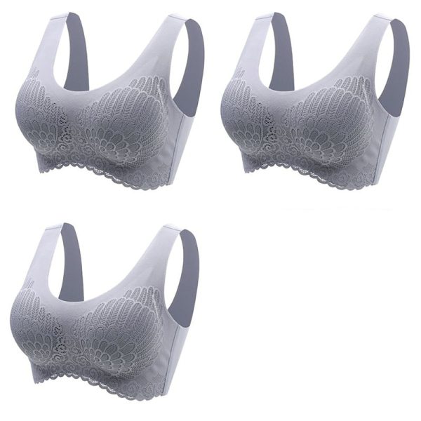 3pcs Latex Bra Seamless Bras For Women Underwear BH Push Up Bralette With Pad Vest Top Bra - Image 11