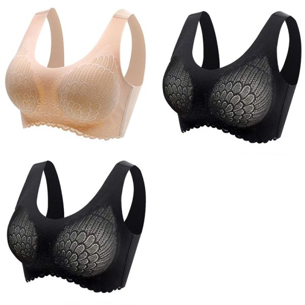 3pcs Latex Bra Seamless Bras For Women Underwear BH Push Up Bralette With Pad Vest Top Bra - Image 6