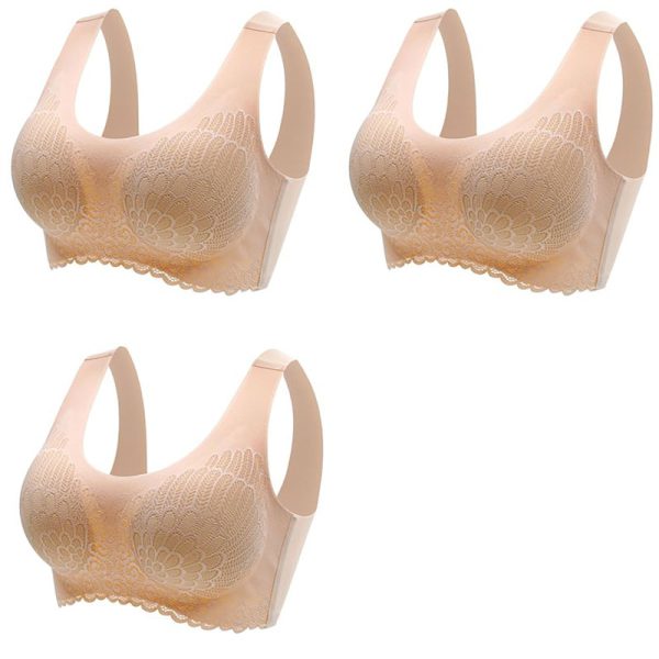 3pcs Latex Bra Seamless Bras For Women Underwear BH Push Up Bralette With Pad Vest Top Bra - Image 9