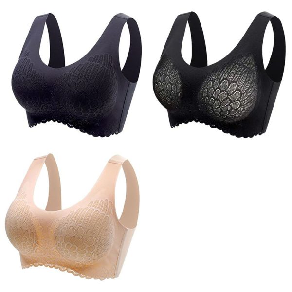 3pcs Latex Bra Seamless Bras For Women Underwear BH Push Up Bralette With Pad Vest Top Bra - Image 31