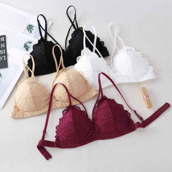 Lace Sexy Lingerie Wireless Bra For Women Padded Push Up Bralette Female Brassiere Summer Soft Backless Fashion bras Underwear - Image 4