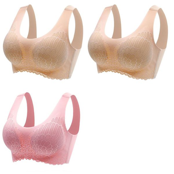 3pcs Latex Bra Seamless Bras For Women Underwear BH Push Up Bralette With Pad Vest Top Bra - Image 18