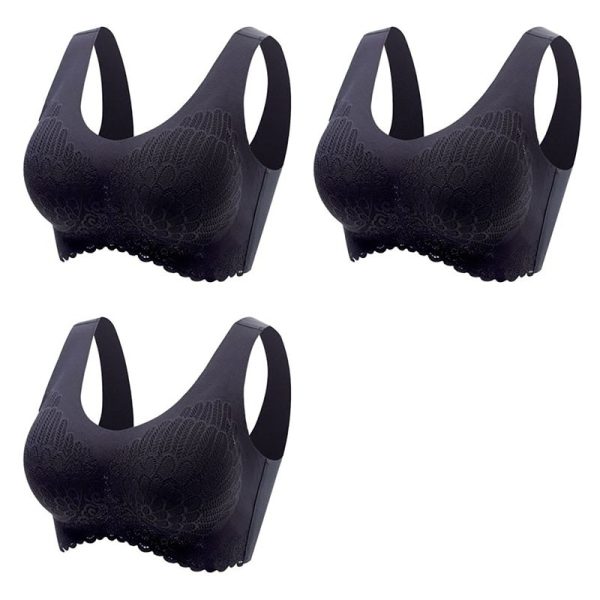 3pcs Latex Bra Seamless Bras For Women Underwear BH Push Up Bralette With Pad Vest Top Bra - Image 26