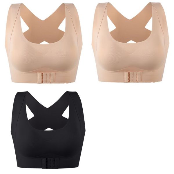 1pcs/2pcs/3pcs Women Bras For Women Push Up Bra Posture Corrector Bralette Front Closure Female Underwear Cross Back Tops - Image 12