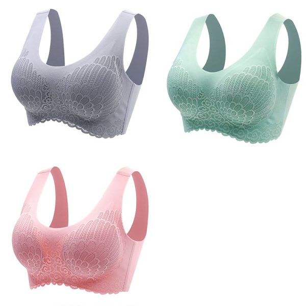 3pcs Latex Bra Seamless Bras For Women Underwear BH Push Up Bralette With Pad Vest Top Bra - Image 14