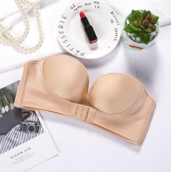 Push Up Bra Padded Party Wedding Bras Invisible Bra Strapless Bralette Cup - Image 5