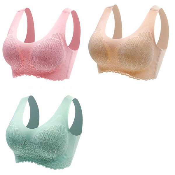 3pcs Latex Bra Seamless Bras For Women Underwear BH Push Up Bralette With Pad Vest Top Bra - Image 23