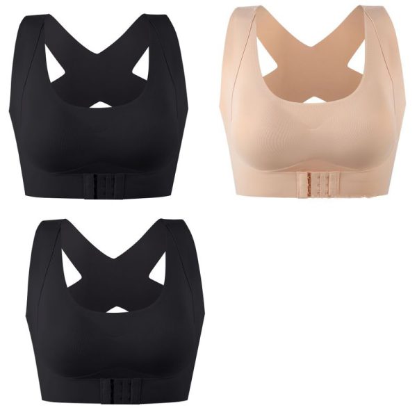 1pcs/2pcs/3pcs Women Bras For Women Push Up Bra Posture Corrector Bralette Front Closure Female Underwear Cross Back Tops - Image 13