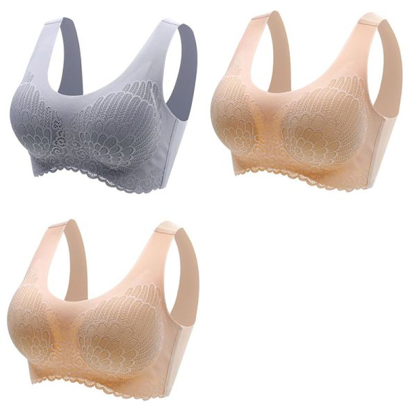 3pcs Latex Bra Seamless Bras For Women Underwear BH Push Up Bralette With Pad Vest Top Bra - Image 20