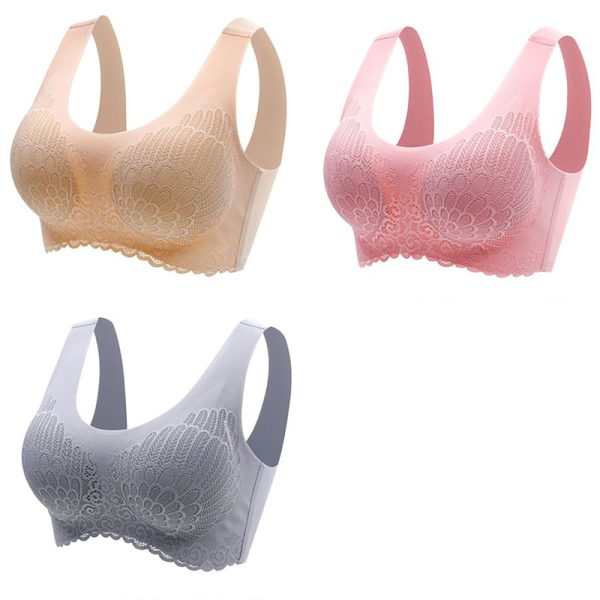 3pcs Latex Bra Seamless Bras For Women Underwear BH Push Up Bralette With Pad Vest Top Bra - Image 13