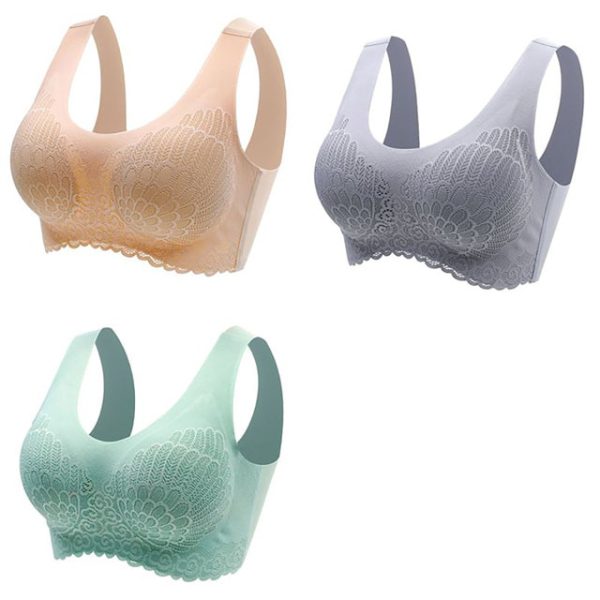 3pcs Latex Bra Seamless Bras For Women Underwear BH Push Up Bralette With Pad Vest Top Bra - Image 32