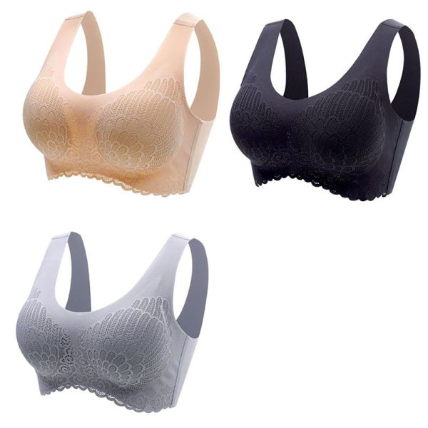 3pcs Latex Bra Seamless Bras For Women Underwear BH Push Up Bralette With Pad Vest Top Bra - Image 12