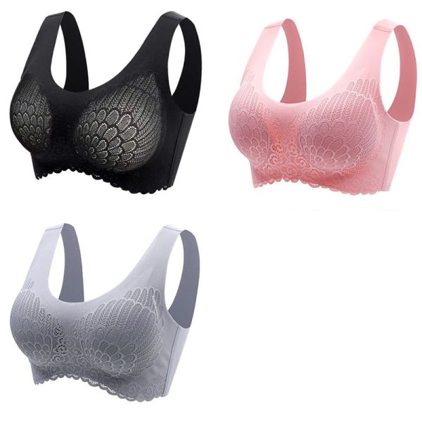 3pcs Latex Bra Seamless Bras For Women Underwear BH Push Up Bralette With Pad Vest Top Bra - Image 16