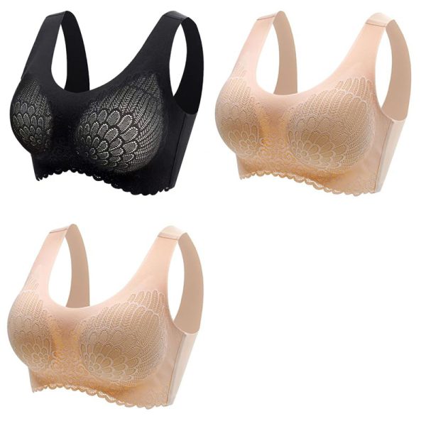 3pcs Latex Bra Seamless Bras For Women Underwear BH Push Up Bralette With Pad Vest Top Bra - Image 19